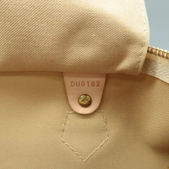 100% Authentic Louis Vuitton Speedy 30 White Damier Azur Canvas Tote - Picture 11 of 12